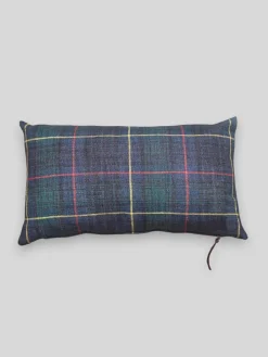 Cojin rectangular cuadro tartan verde