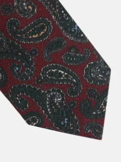 Corbata cachemira burdeos