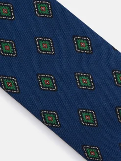 Corbata detalle rombo azul marino