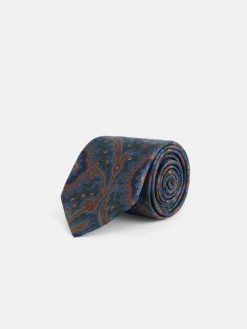 Corbata estampado acanto verde