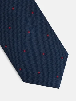 Corbata kids micropuntos azul marino