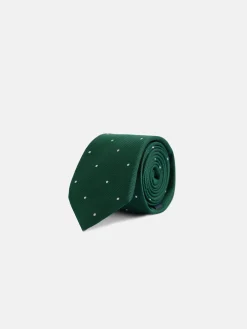 Corbata kids micropuntos verde