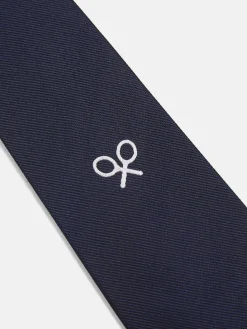 Corbata maxilogo azul marino