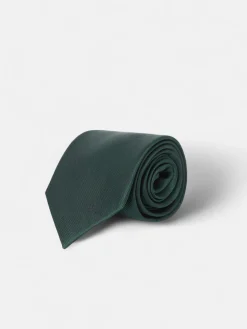 Corbata motivo geometrico raquetas verde