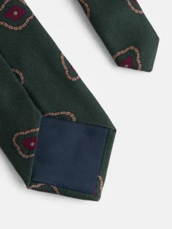 Corbata motivo irregular geometrico verde