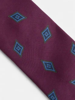 Corbata motivo rombo burdeos