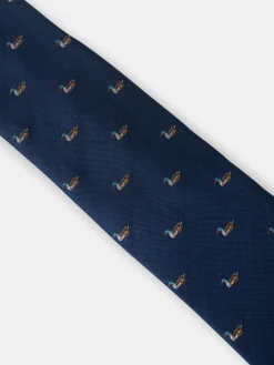 Corbata motivos duck raqueta azul marino