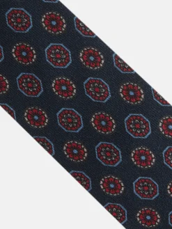 Corbata motivos ingleses azul marino