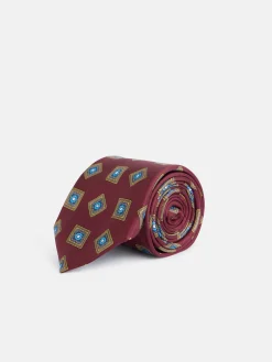 Corbata rombo irregular burdeos