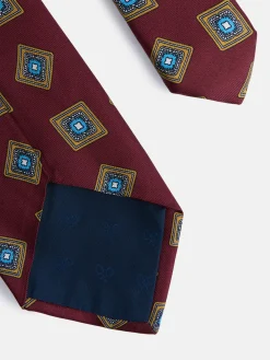 Corbata rombo irregular burdeos