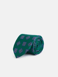 Corbata rombo irregular verde