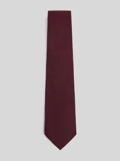 Corbata silbon lisa burdeos