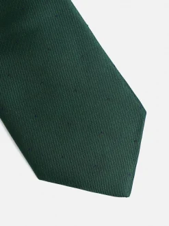 Corbata silbon mini puntos verde