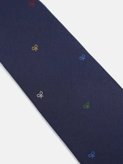 Corbata silbon motivos raquetas multicolor