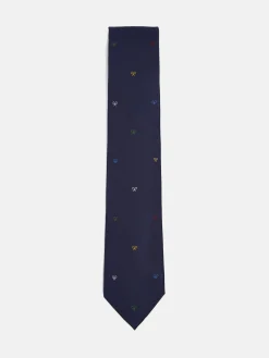 Corbata silbon motivos raquetas multicolor