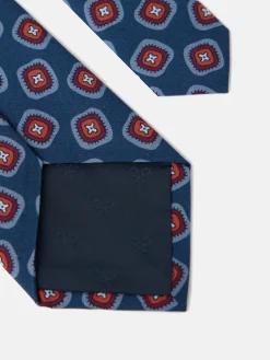 Corbata silk motivo azul