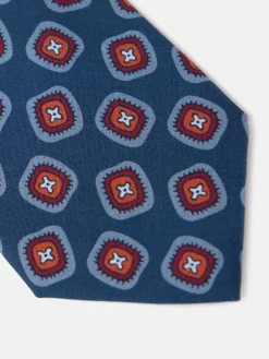Corbata silk motivo azul