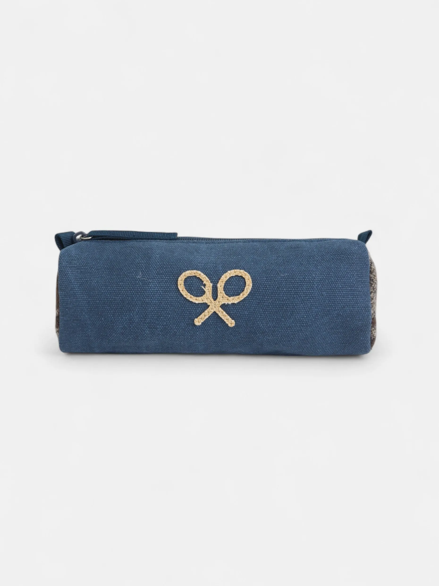 Estuche sport tejido etnico azul marino