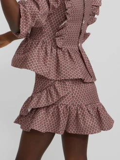 Falda girl estampado etnico rosa
