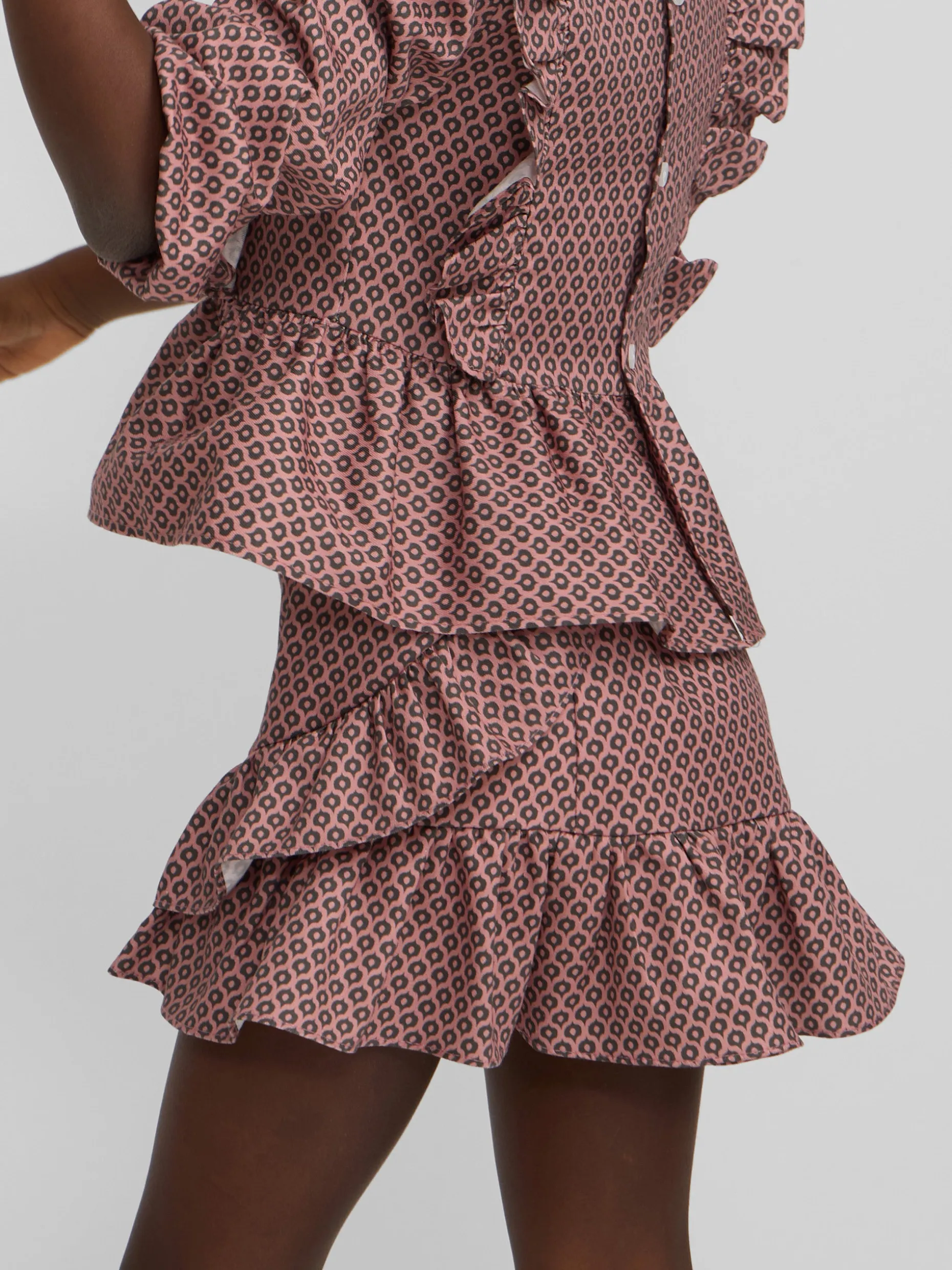 Falda girl estampado etnico rosa
