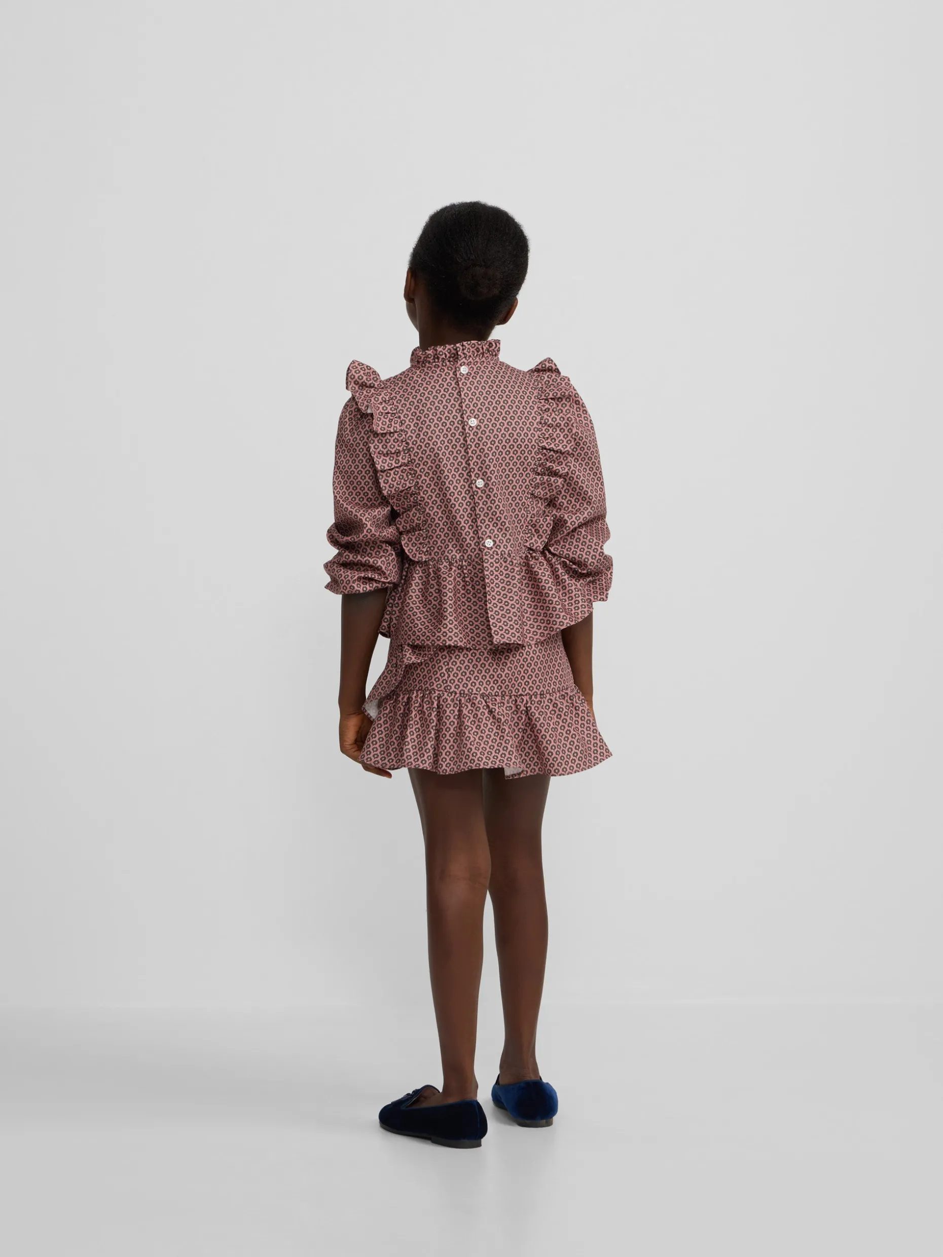 Falda girl estampado etnico rosa