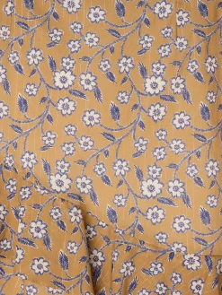 Falda mini estampado flores camel