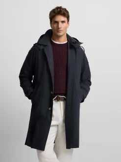 Gabardina azul marino