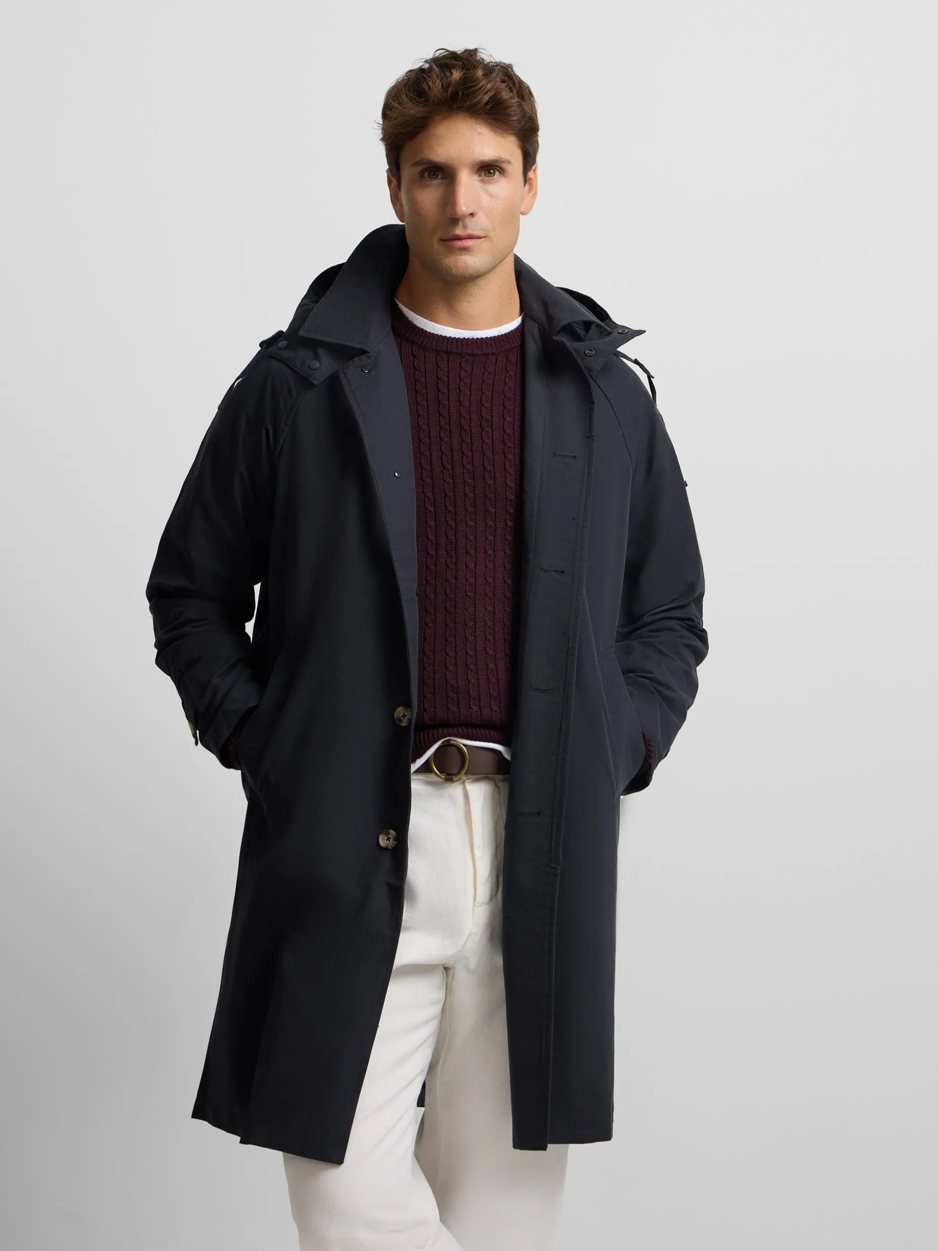 Gabardina azul marino
