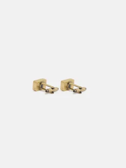 Gemelo rectangular raquetas oro