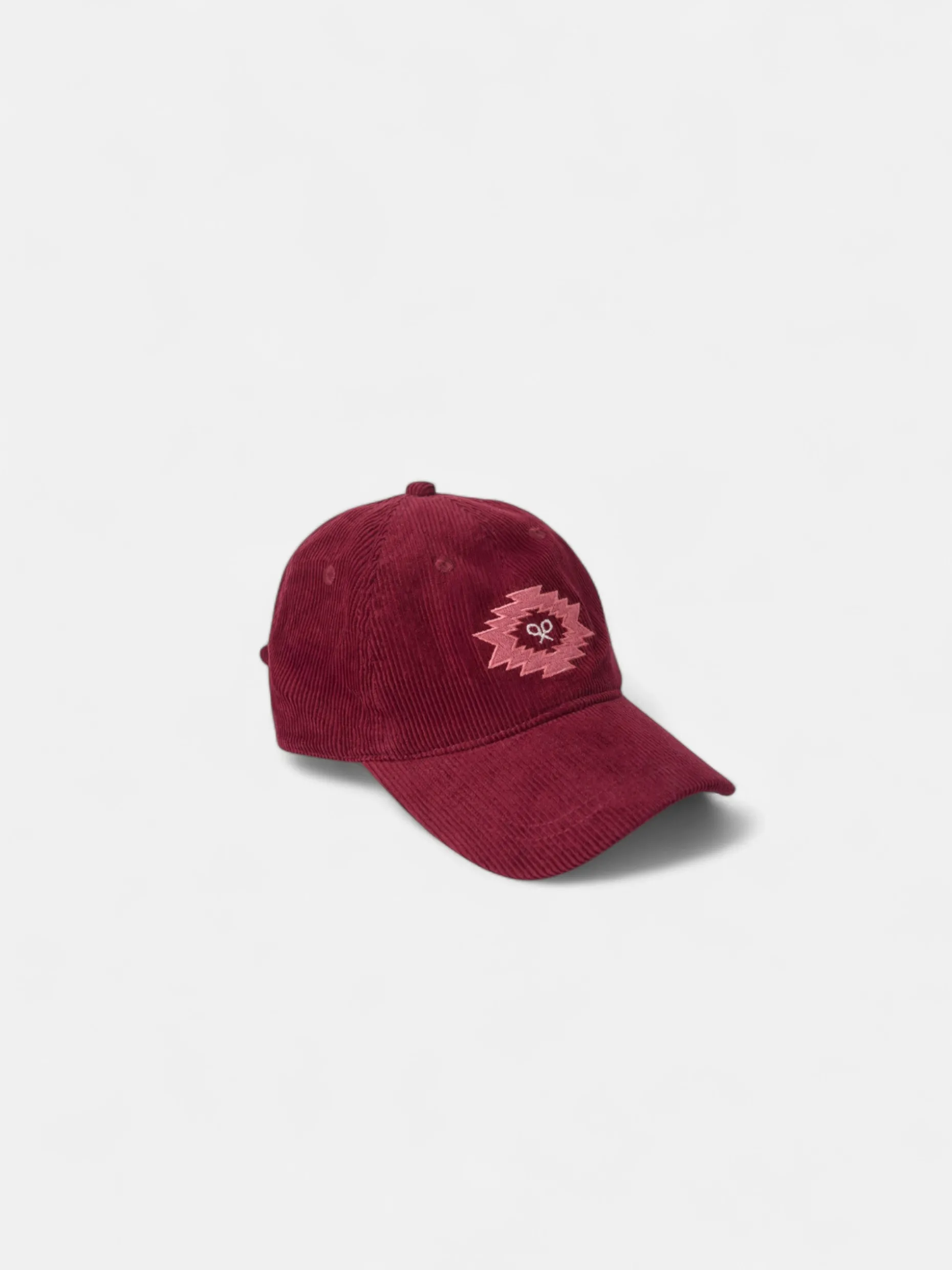 Gorra girl pana motivo etnico granate