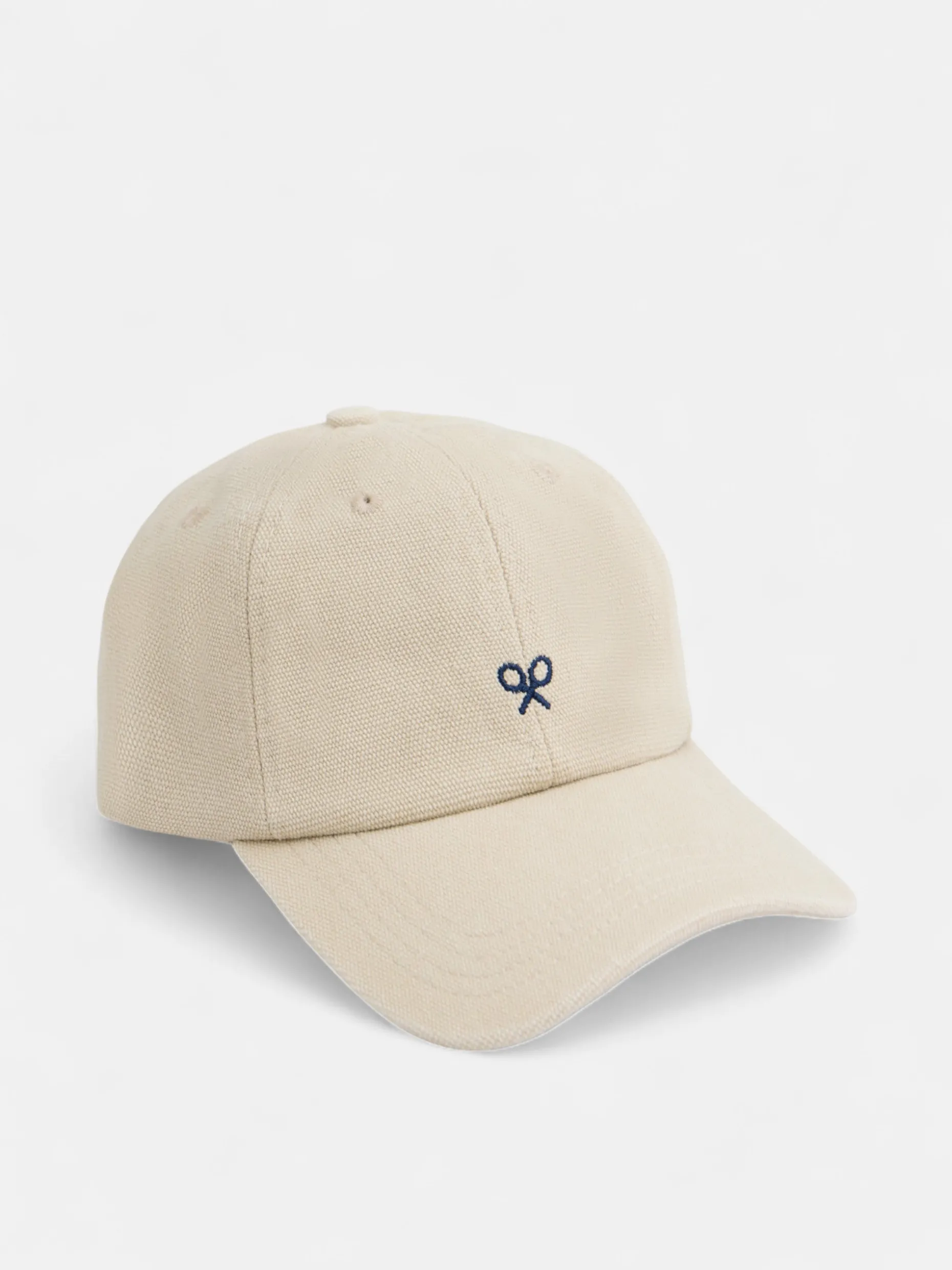 Gorra raquetas bordadas beige