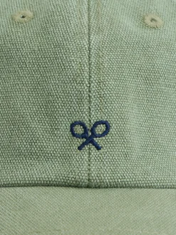 Gorra raquetas bordadas verde