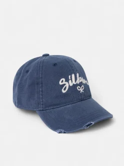Gorra silbon desgastada azul marino