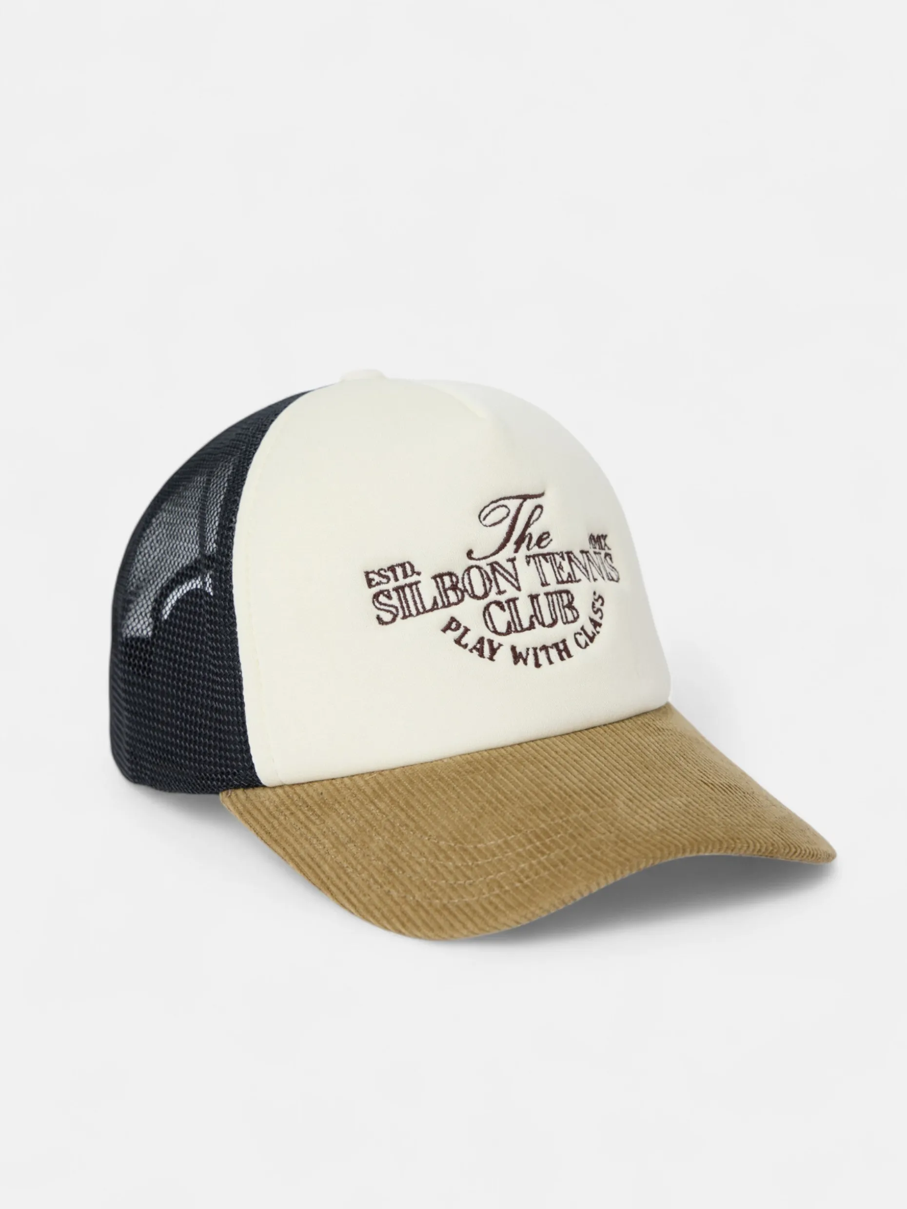 Gorra trucker tennis club pana beige