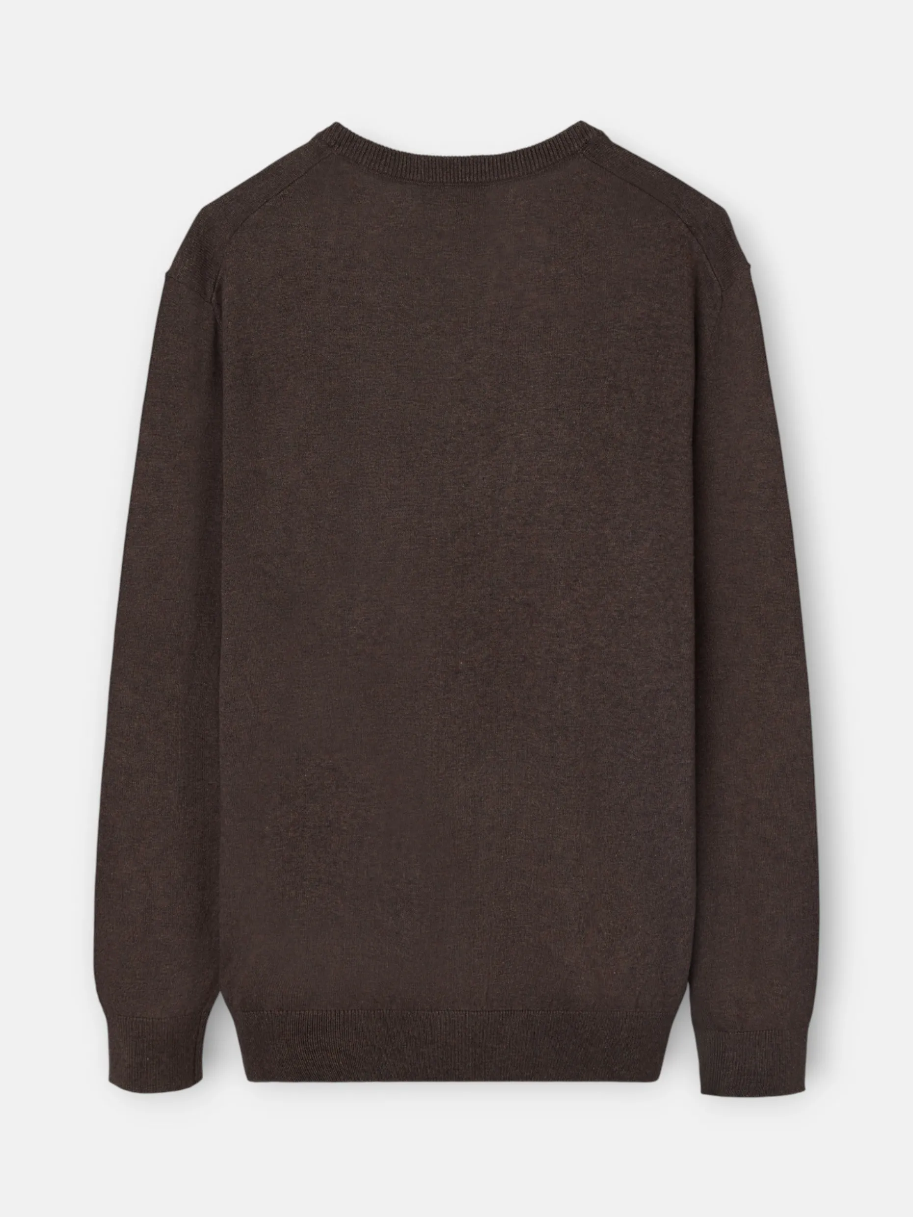 Jersey classic cuello pico marron