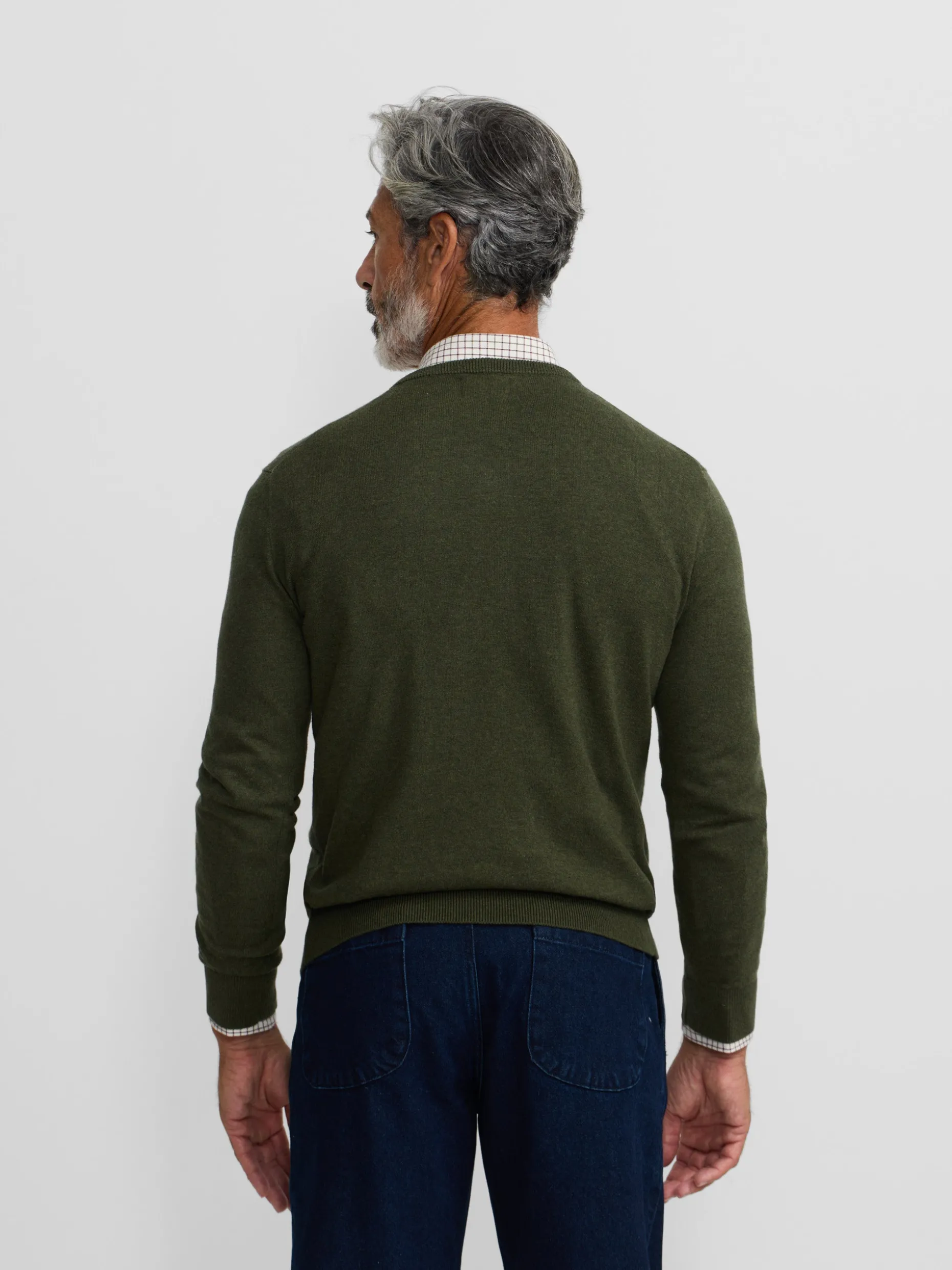 Jersey classic cuello pico verde