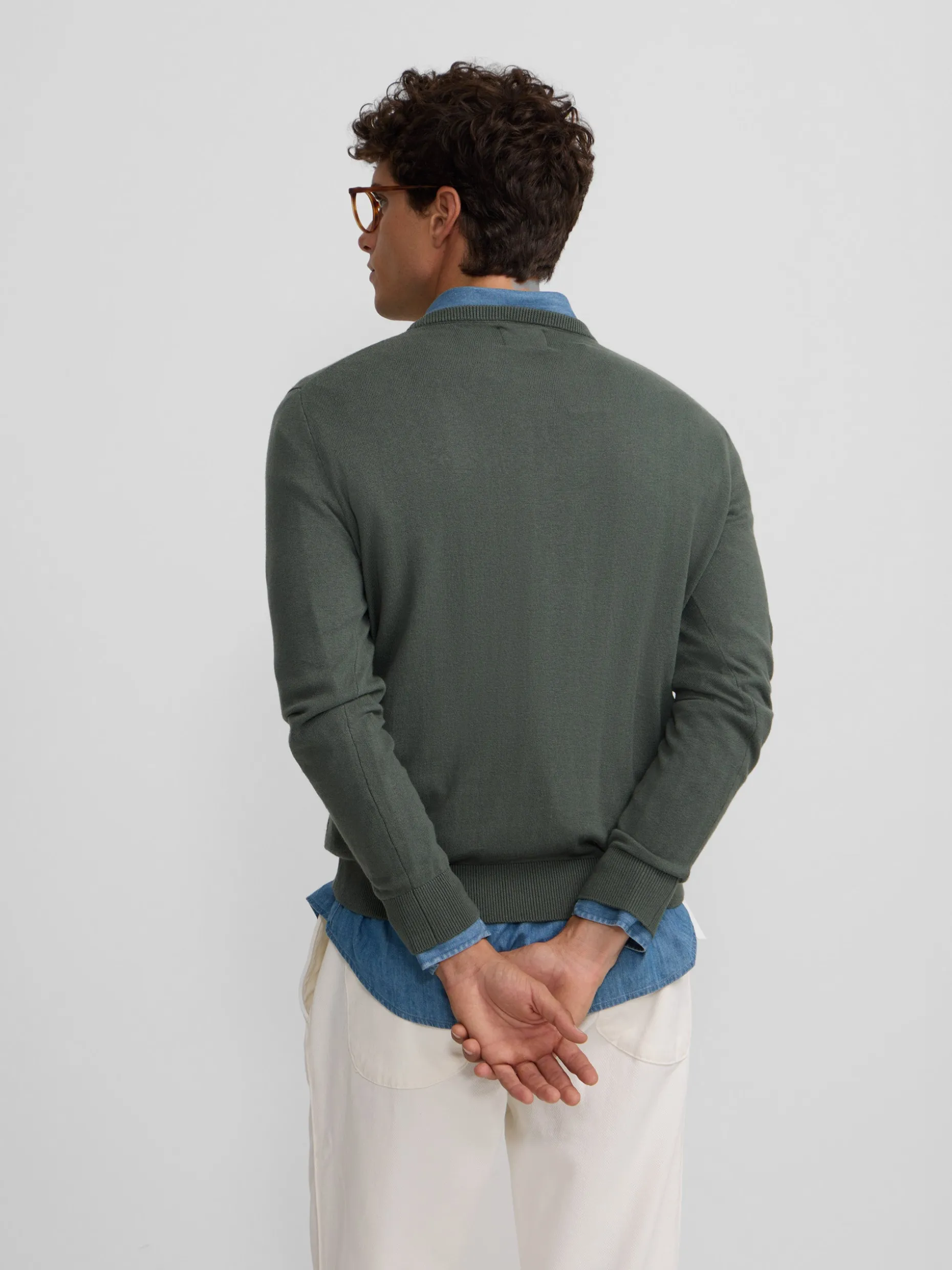Jersey classic cuello redondo verde claro
