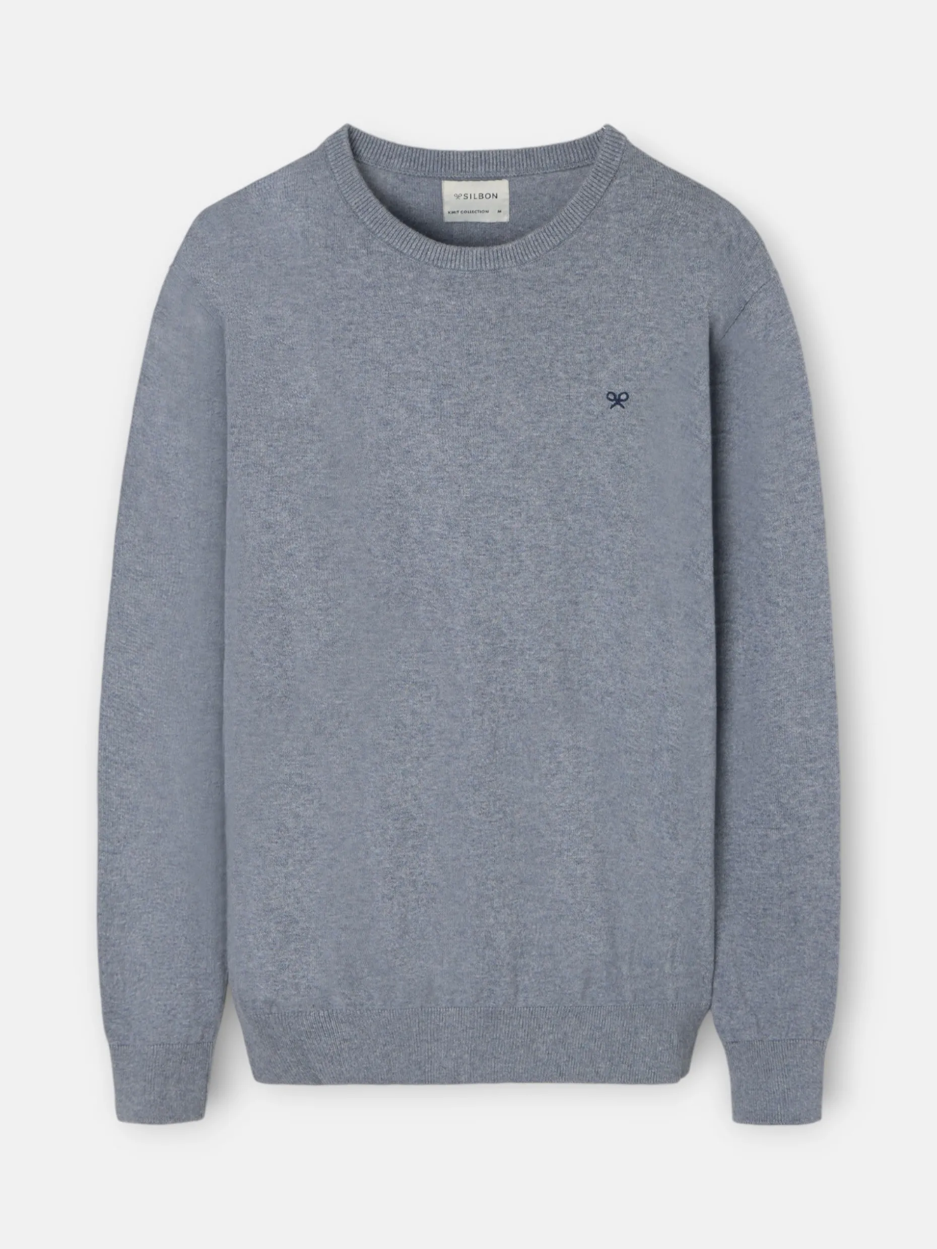 Jersey classic cuello redondo gris