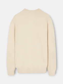 Jersey classic cuello redondo beige claro