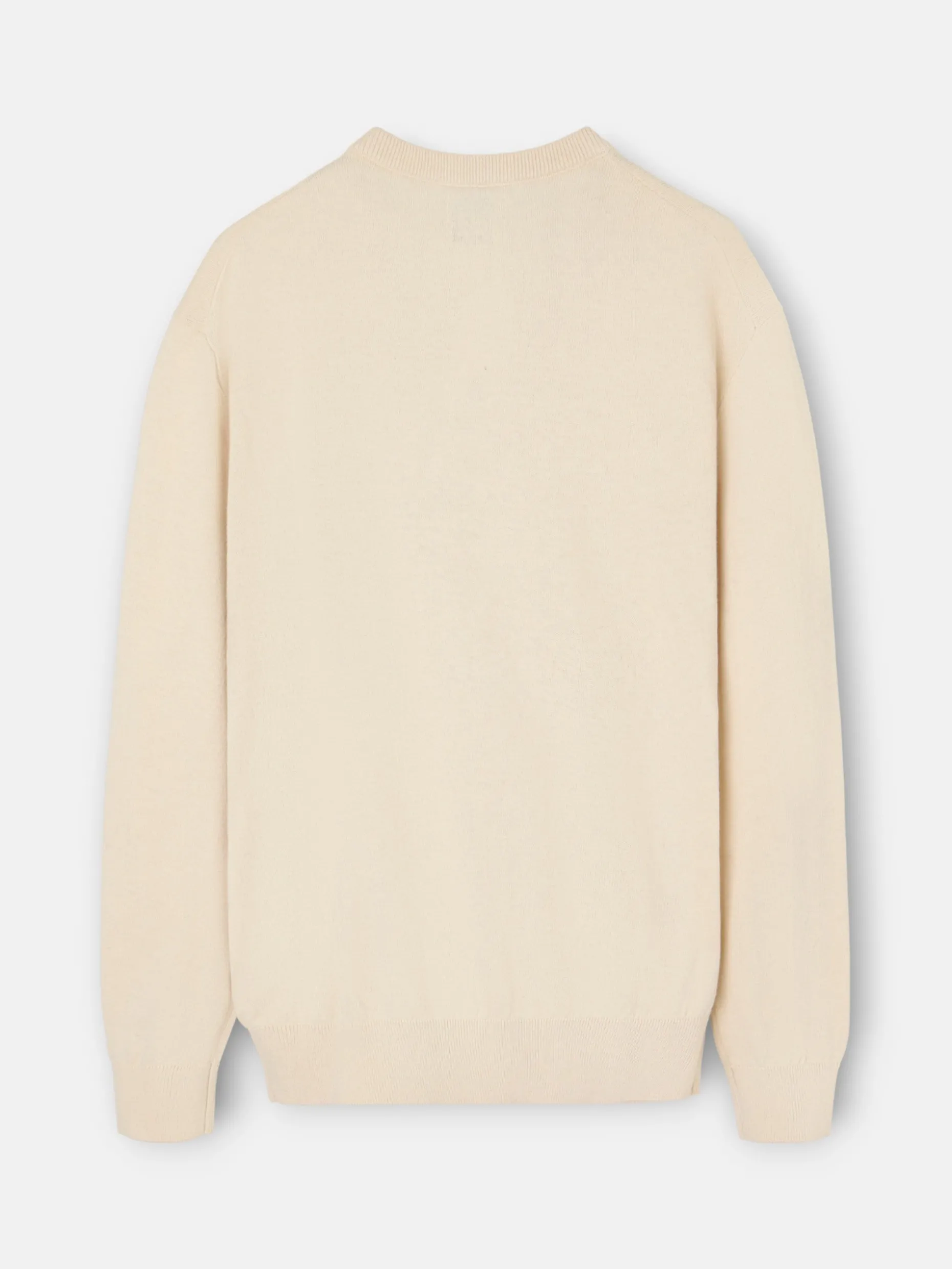Jersey classic cuello redondo beige claro