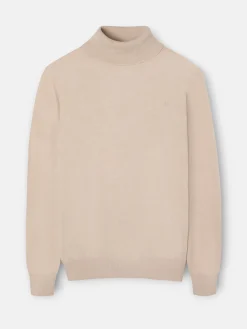 Jersey classic cuello vuelto beige
