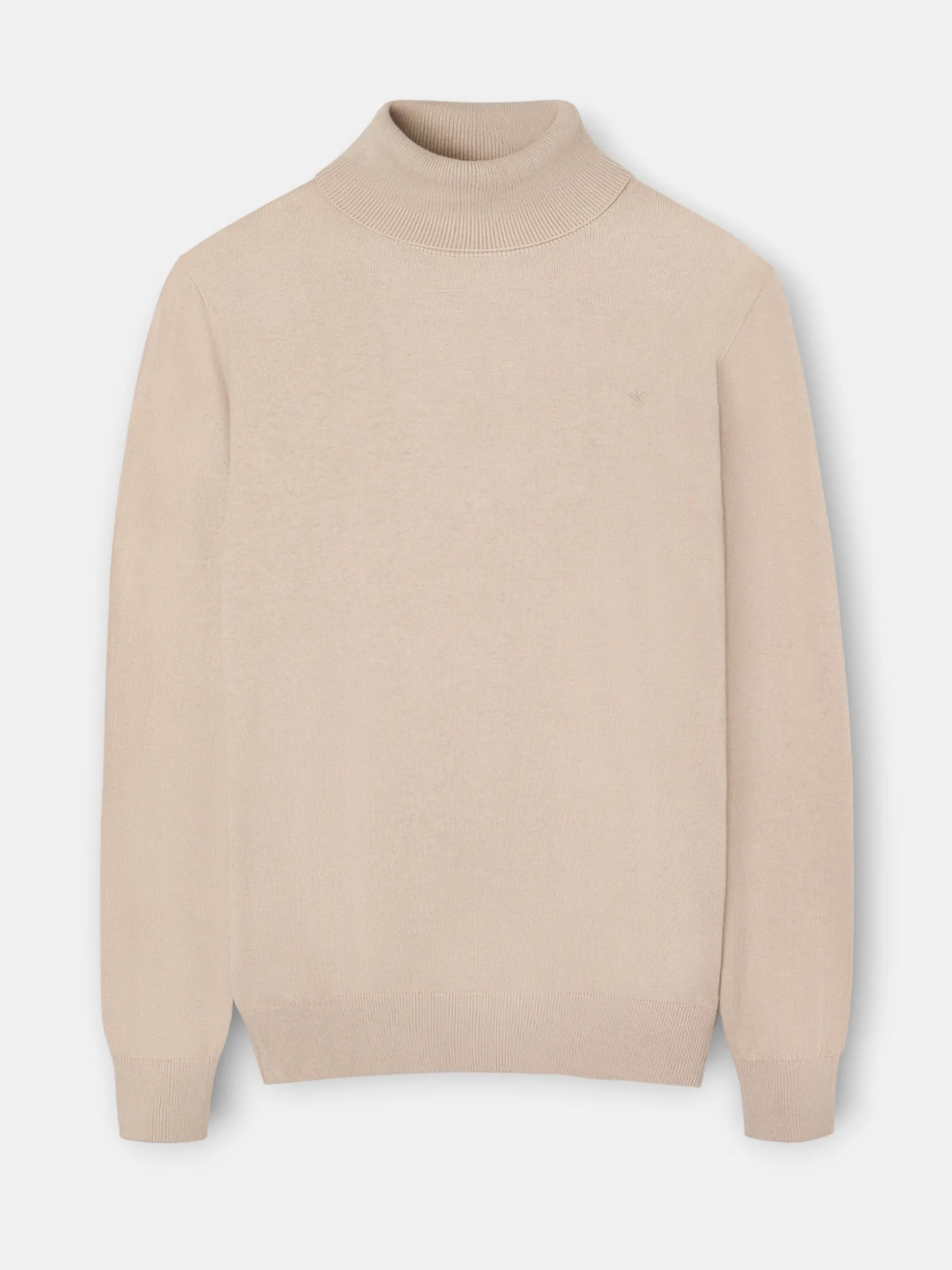 Jersey classic cuello vuelto beige
