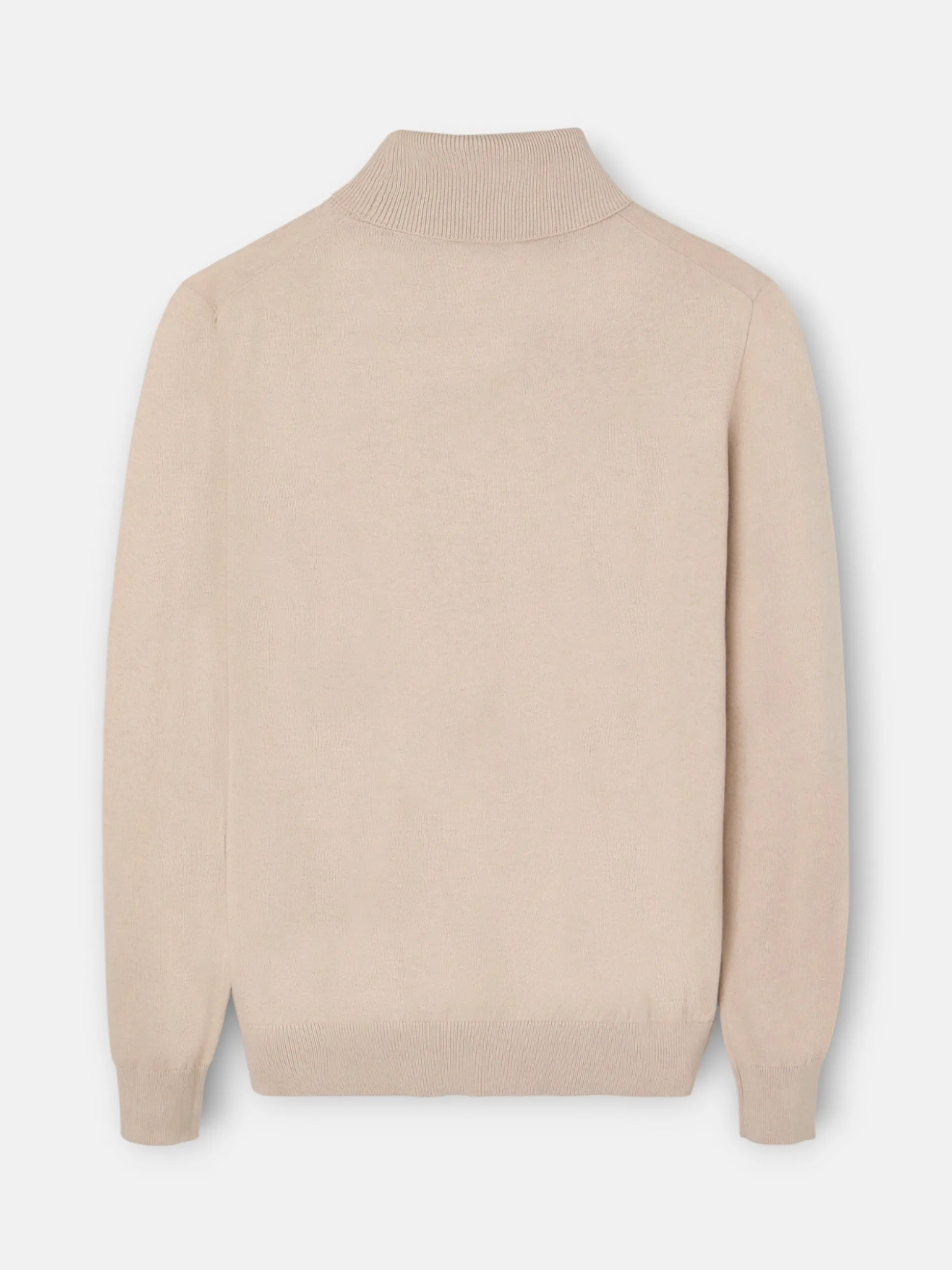 Jersey classic cuello vuelto beige