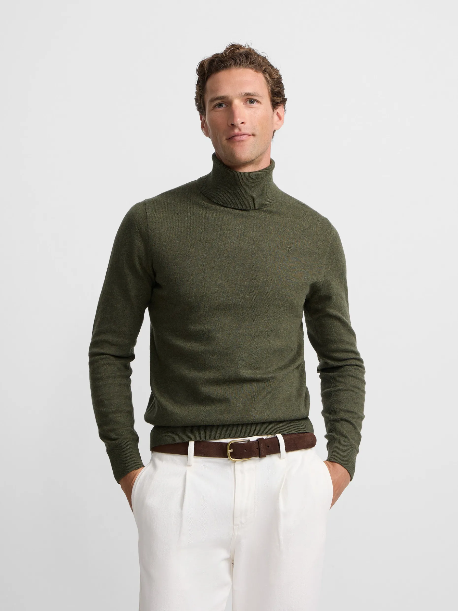 Jersey classic cuello vuelto verde