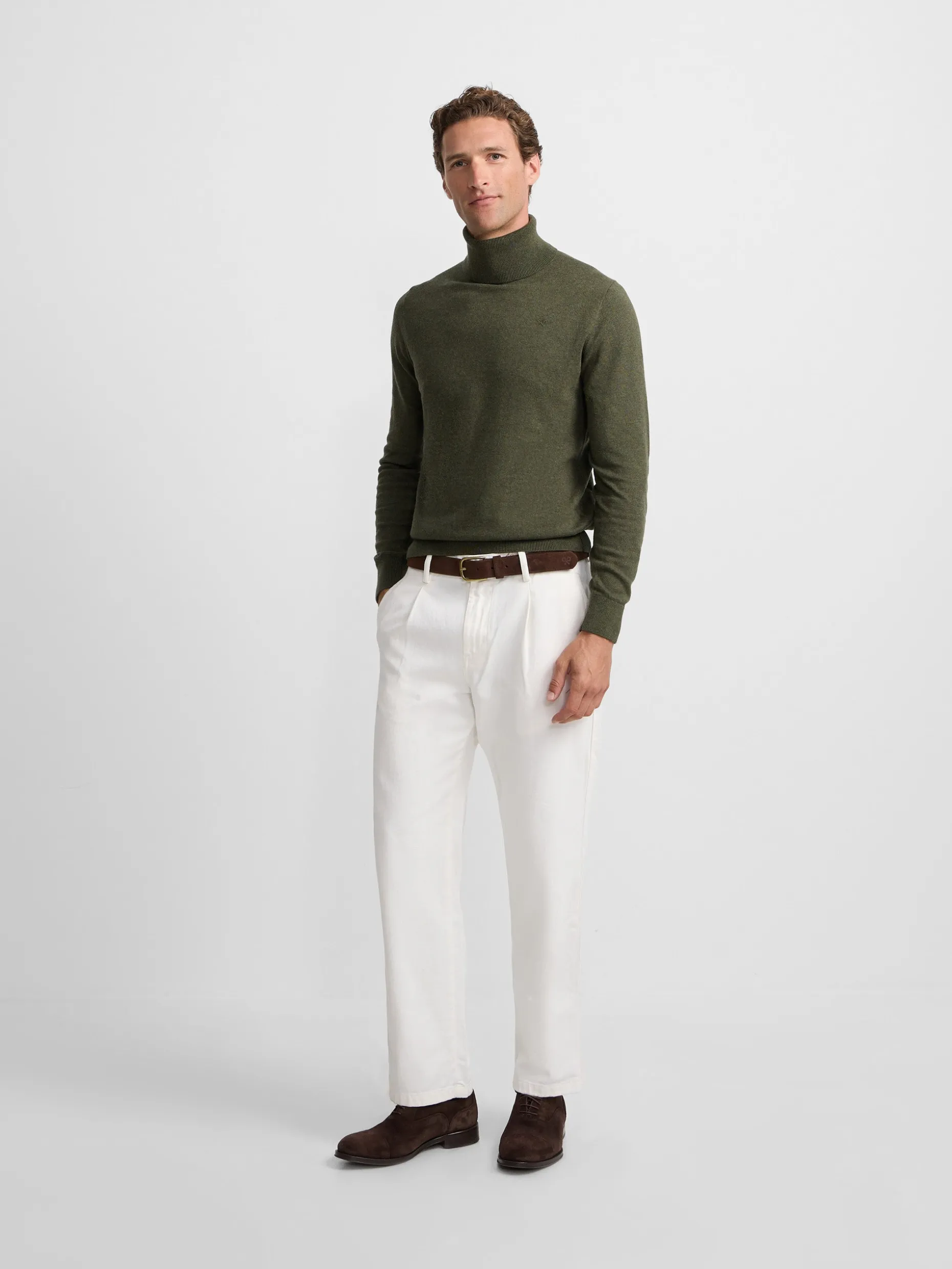 Jersey classic cuello vuelto verde