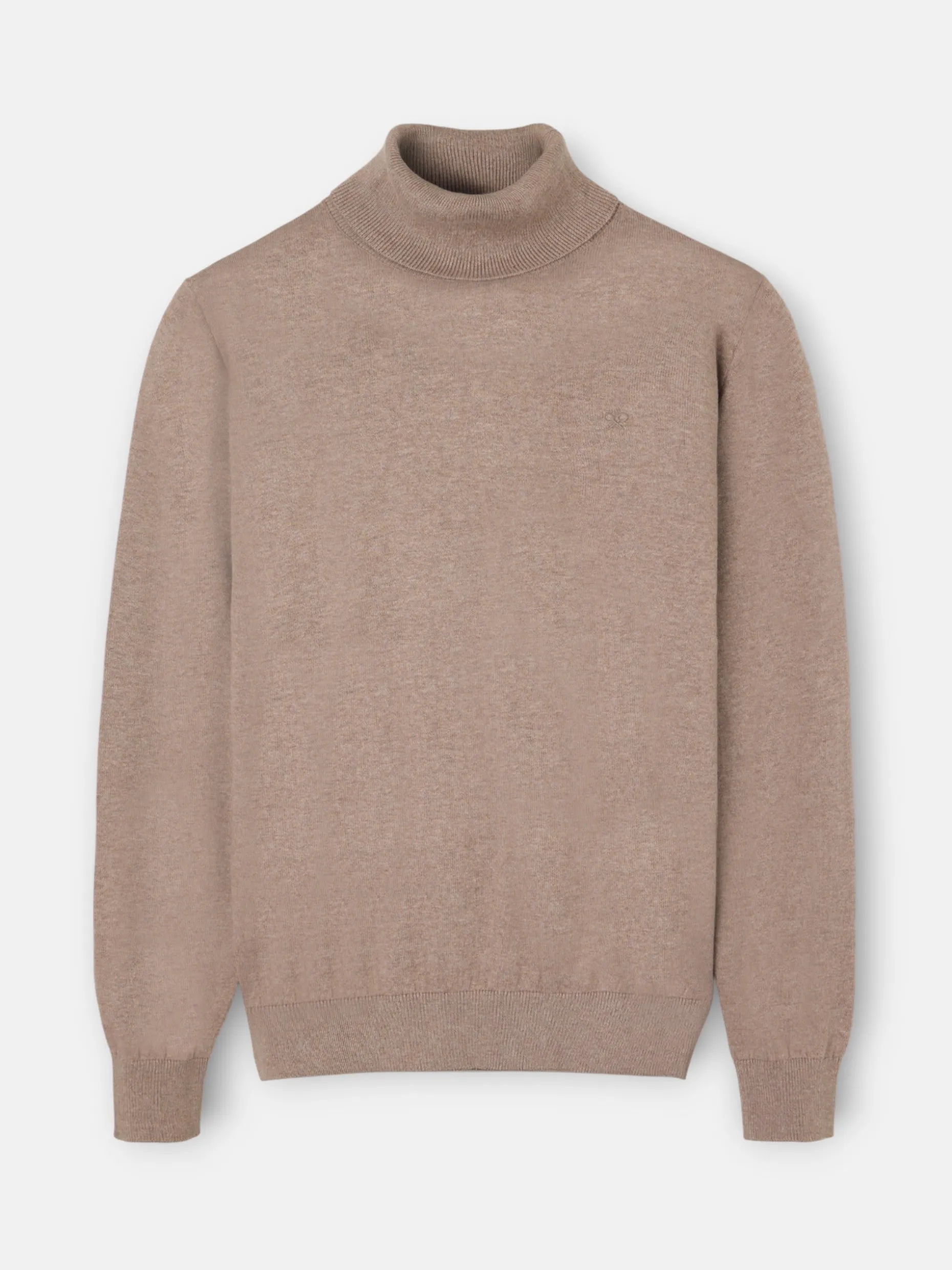 Jersey classic cuello vuelto marron claro