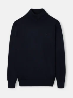 Jersey classic cuello vuelto azul marino
