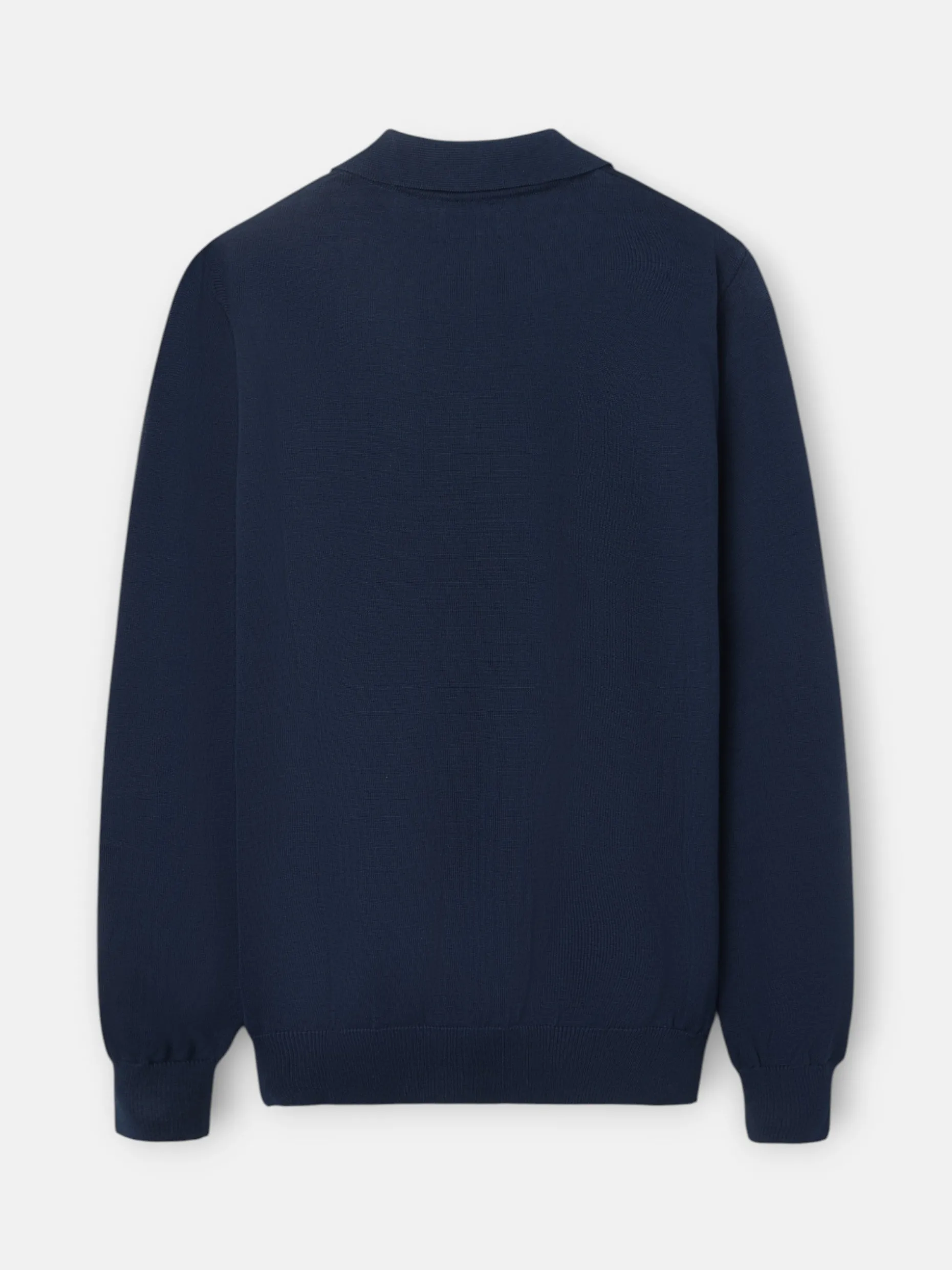 Jersey cuello polo azul marino
