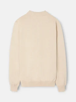Jersey cuello polo beige