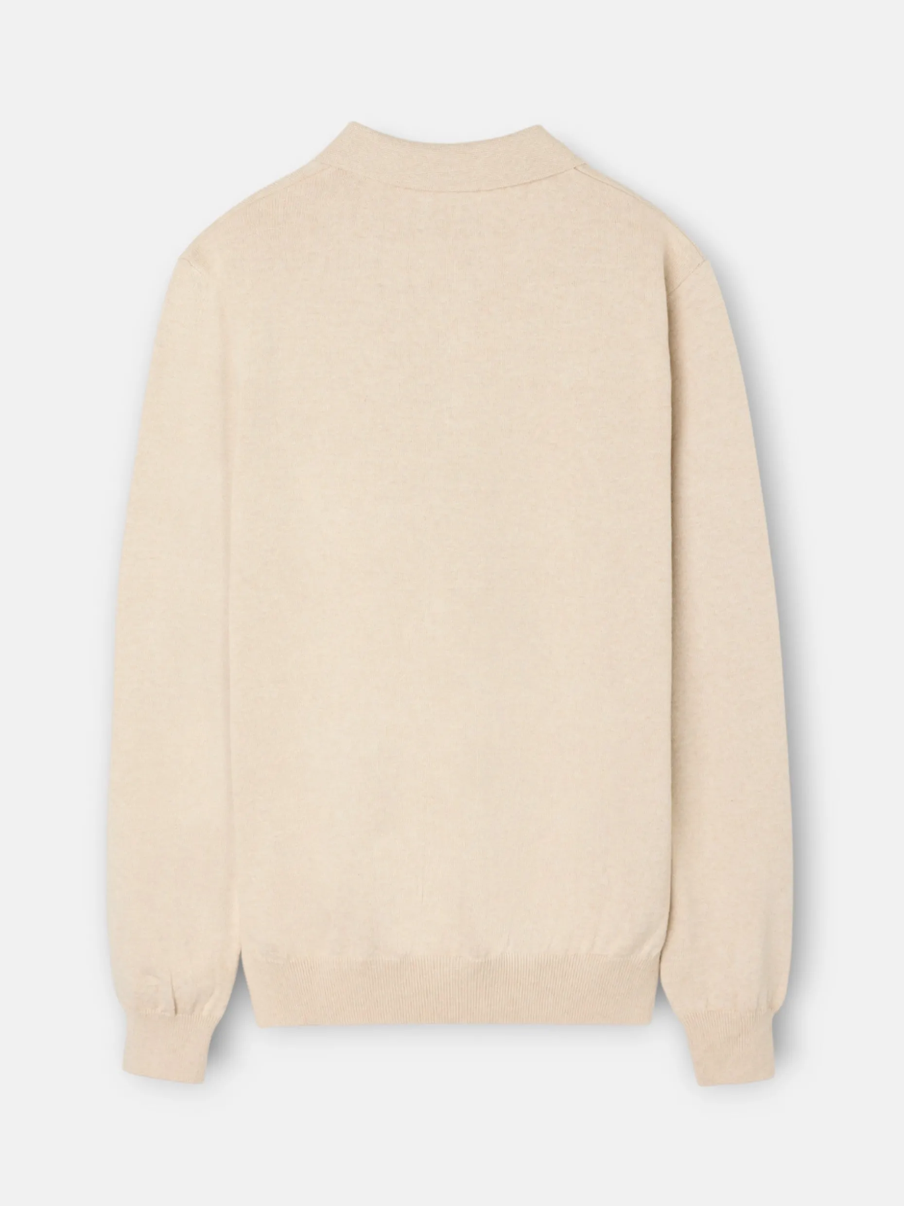 Jersey cuello polo beige